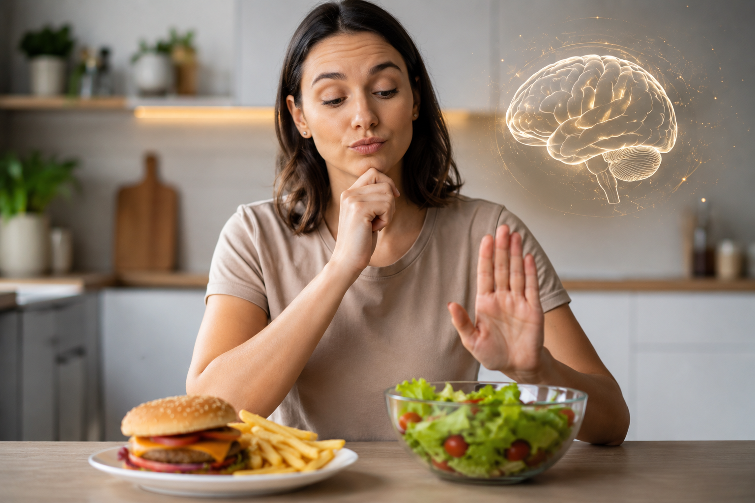 O cérebro e a vontade constante de comer O autocontrolo alimentar também depende do cérebro e da forma como reagimos às escolhas alimentares diárias
